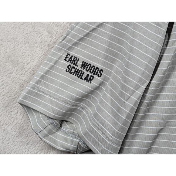 Tiger Woods Foundation Nike Performance Golf Gray Polo Size Medium Earl Woods - Picture 4 of 8